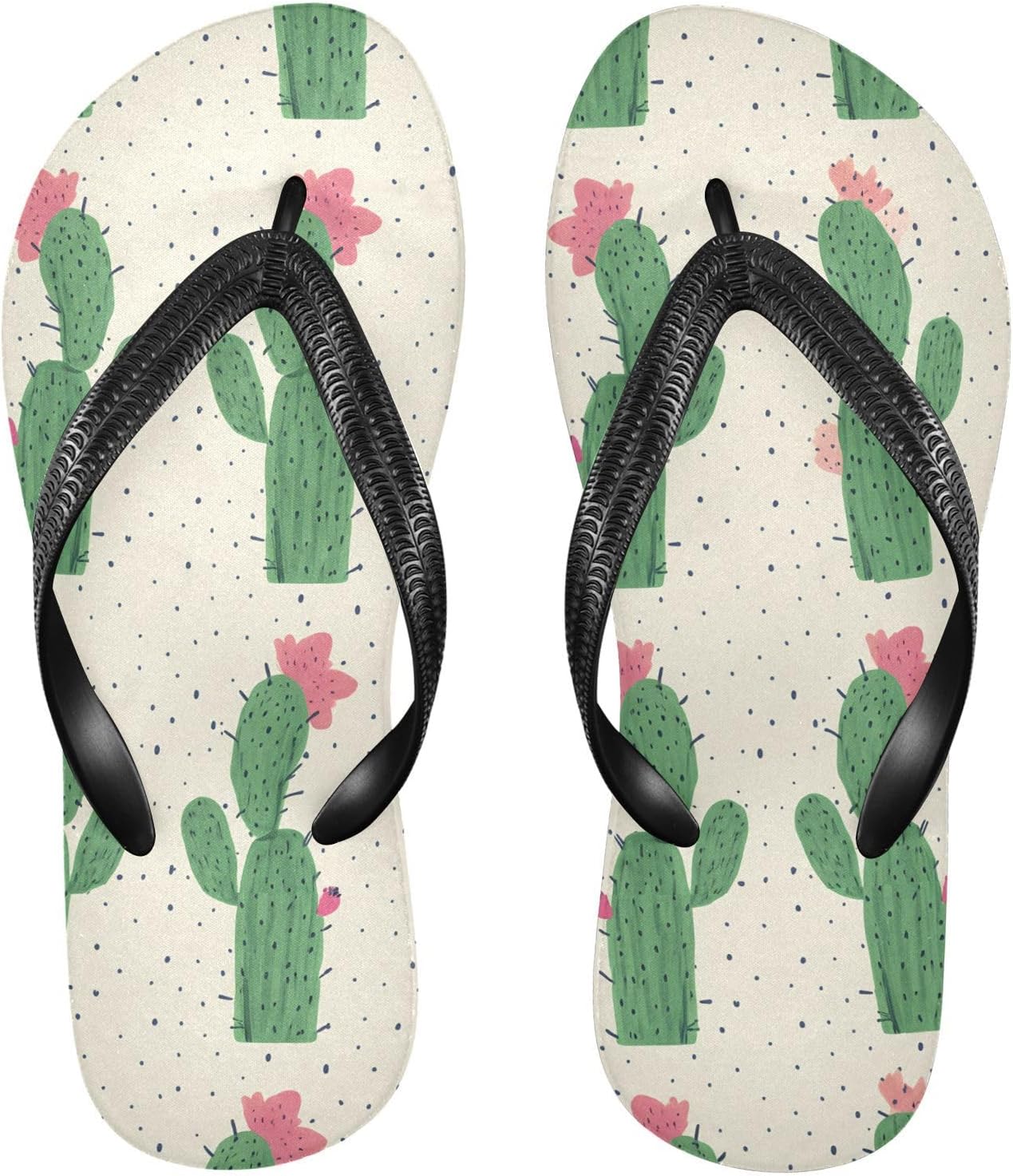 

Вьетнамки Cactus Dot бежевые, пляжные, с резиновой подошвой, нескользящие, летние тапочки для женщин и мужчин, для прогулок Sinestour