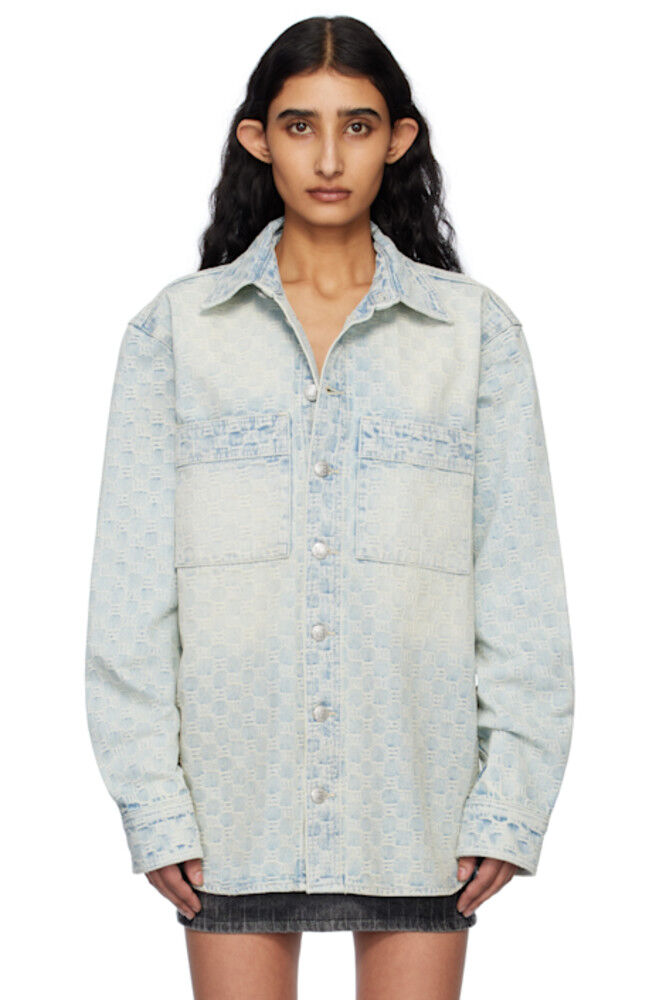 

Синяя джинсовая рубашка с монограммой Ocean Washed MISBHV
