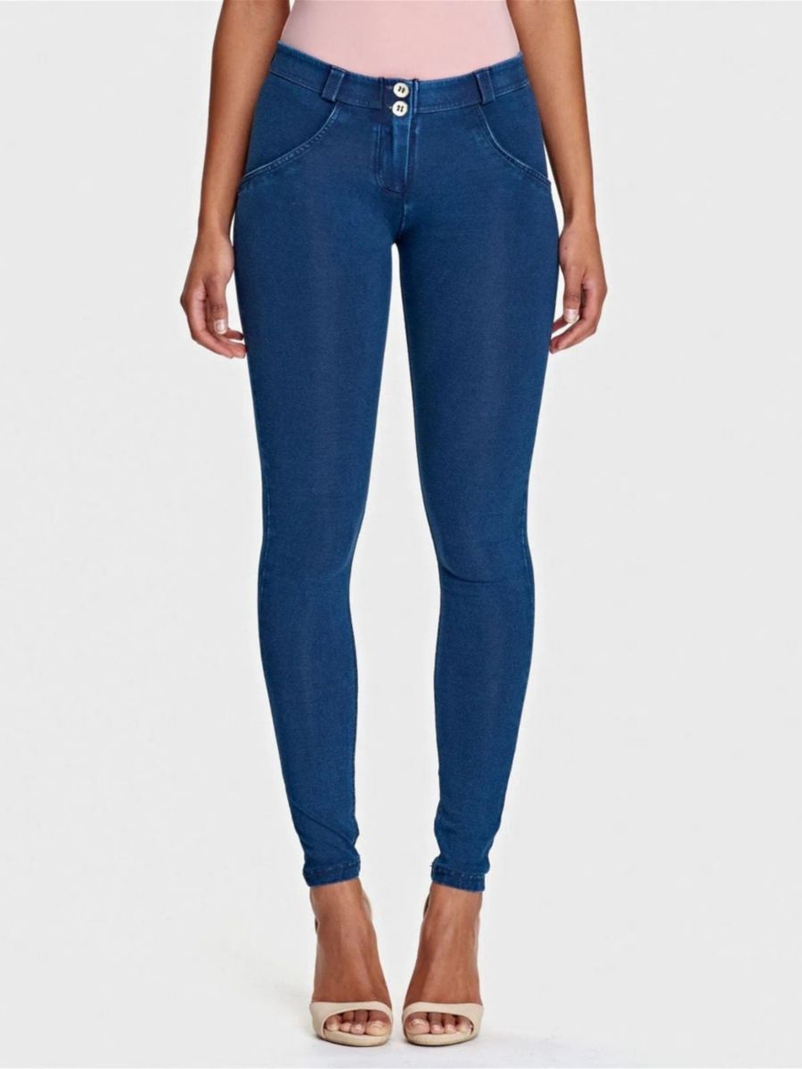 

Женские джинсы-скинни со средней посадкой и облегающим силуэтом Freddy, Blue