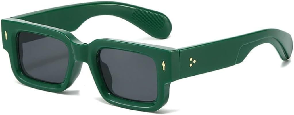 

Солнцезащитные очки с защитой UV400 | Заклепки, красный, синий, маленькая оправа | для женщин и мужчин, для занятий спортом на открытом воздухе и вождения LXLHWN, Green Grey