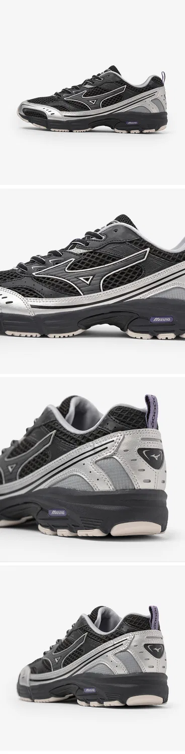 Мужские кроссовки mxr чёрные с песочным и фиолетовым от Mizuno — фото 2