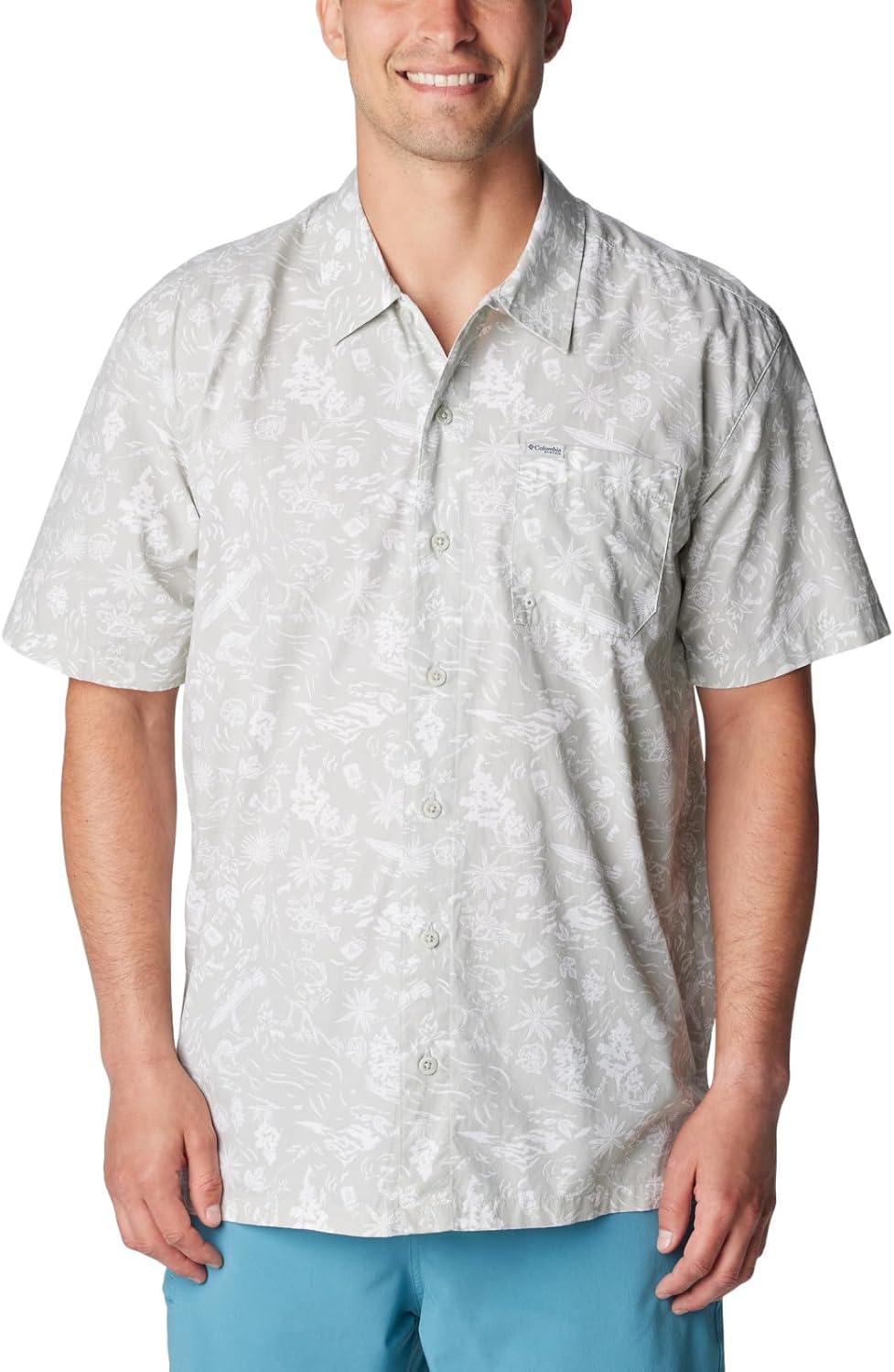 

Мужская рубашка Columbia Super Tamiami с длинным рукавом, Cool Grey/Kahawai