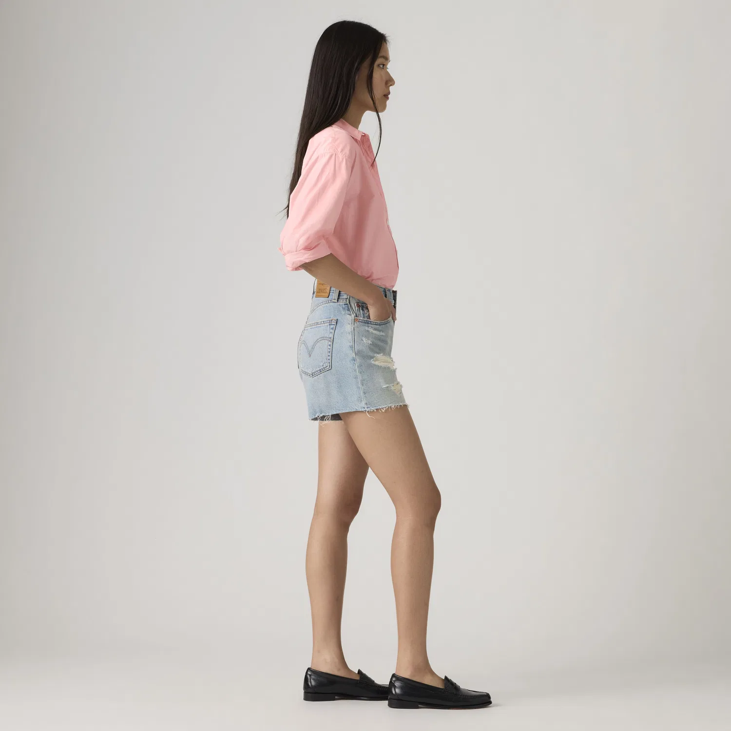 Женские шорты Ribcage Levi's, Light Wash — фото 4