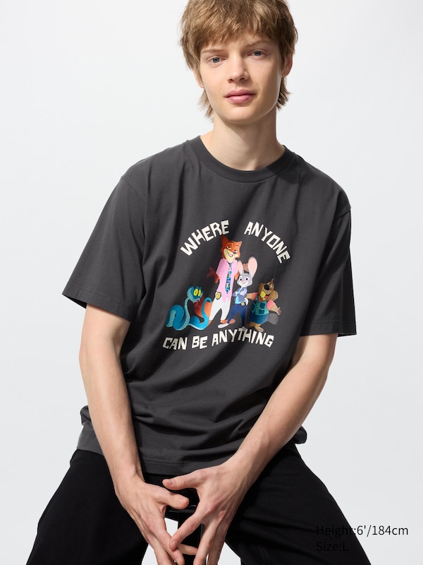 

Футболка UT с графикой «Зверополис» Uniqlo, 08 dark grey, Серый, Футболка UT с графикой «Зверополис» Uniqlo, 08 dark grey