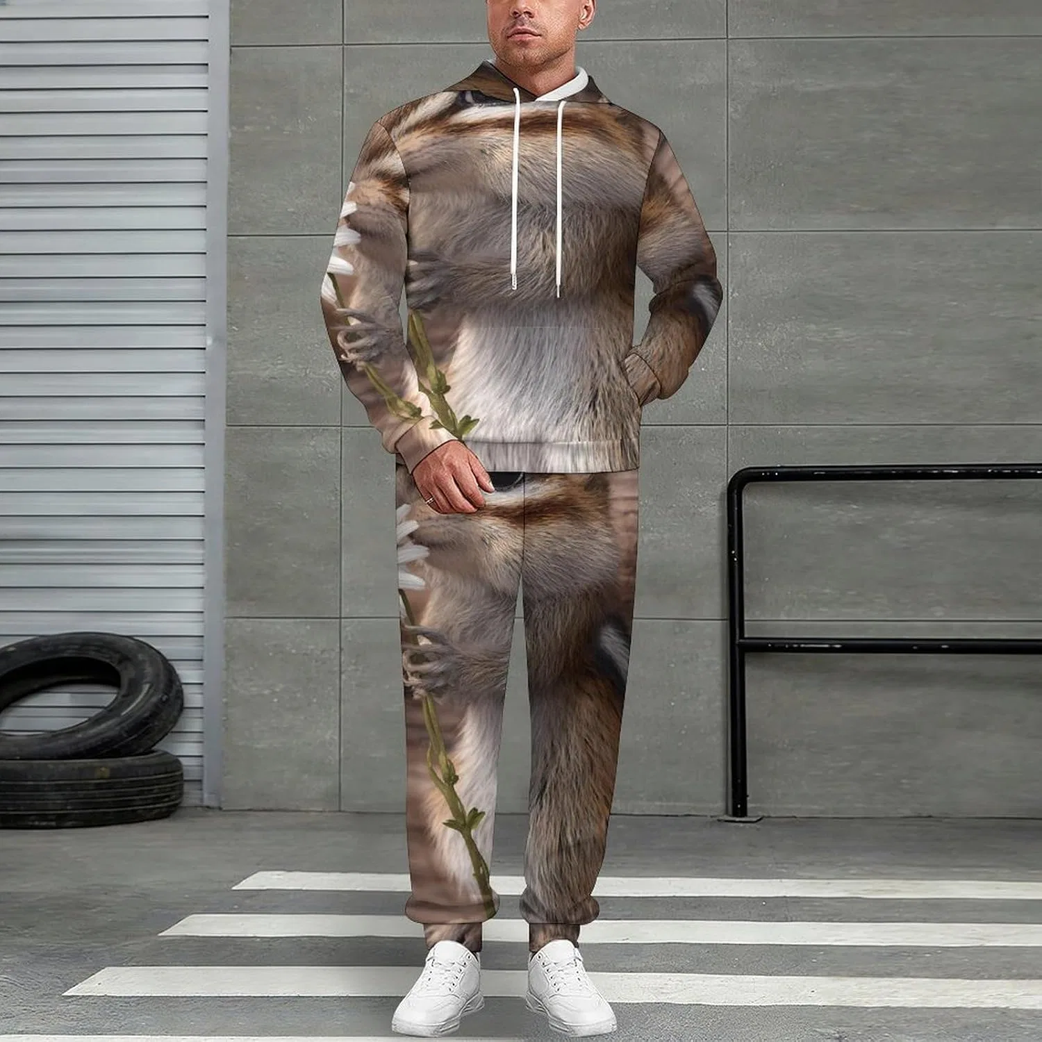 Женский спортивный костюм Chipmunk Holding Daisy Flower, 2 предмета, Style — фото 3