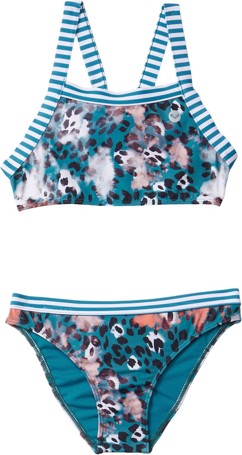 

Купальный топ Roxy Island Trip Crop Top Set, цвет Ocean Depths Leopard
