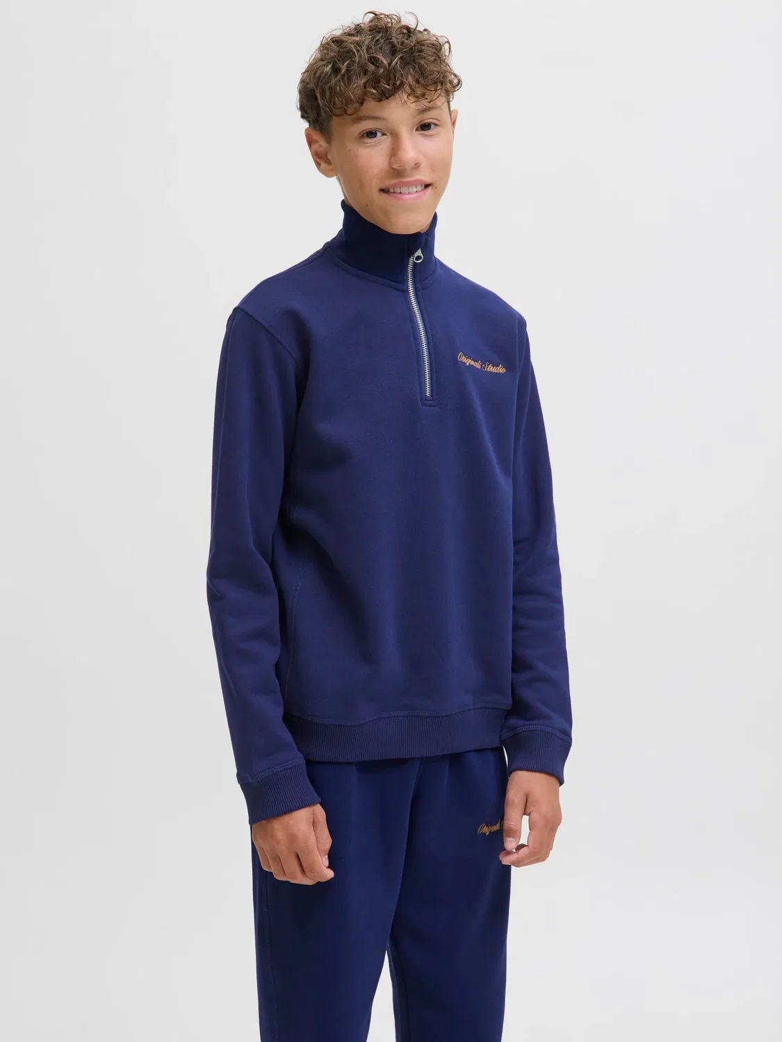 Свитшот с полузамком, JACK & JONES Junior, океанская пещера — фото 2