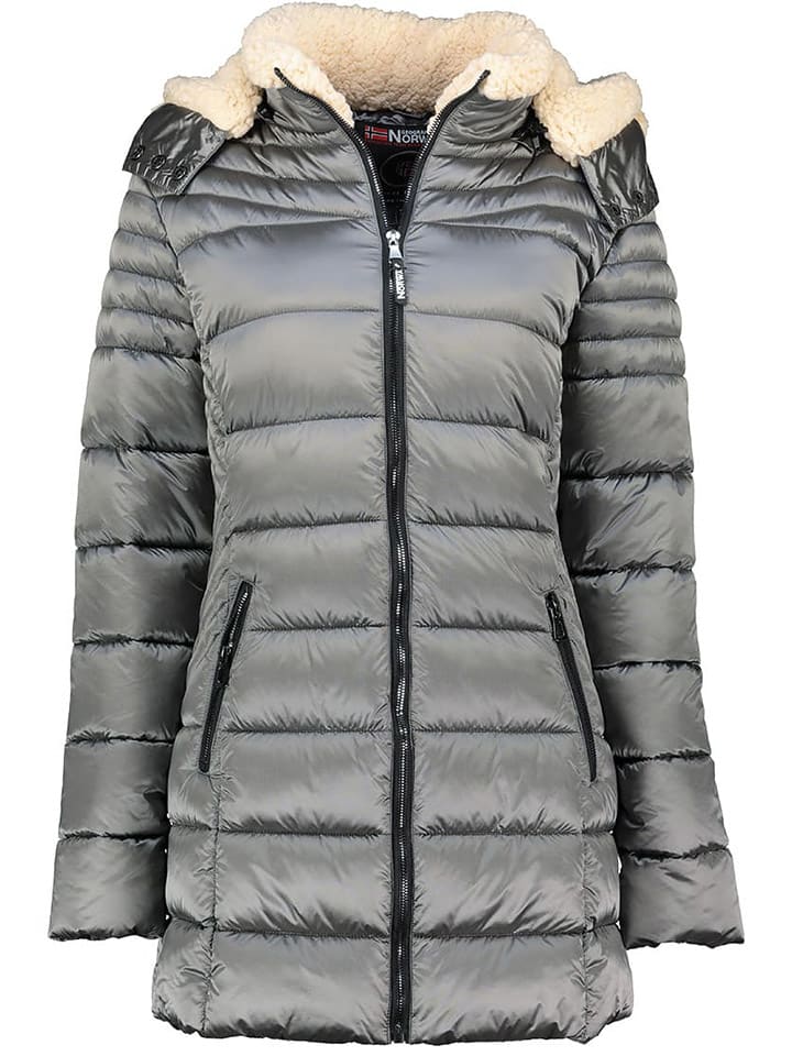 

Geographical Norway Стеганое пальто "Каренн" серого цвета