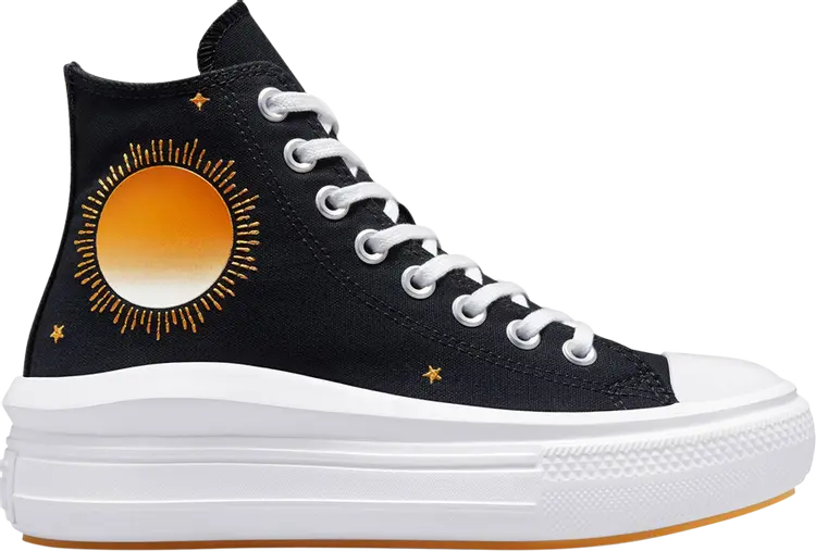 

Кроссовки Chuck Taylor All Star Move High 'Black White Orange', черный