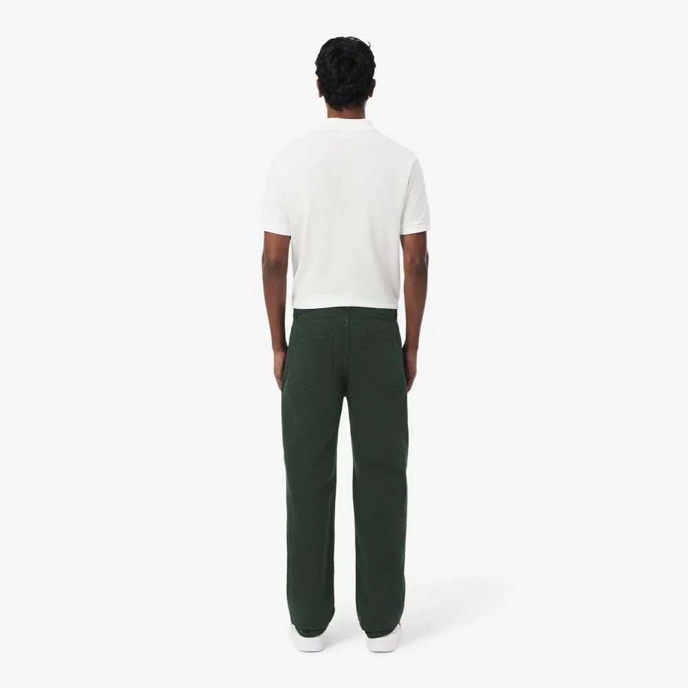Мужские цветные джинсы глубокого зелёного цвета от Lacoste — фото 3
