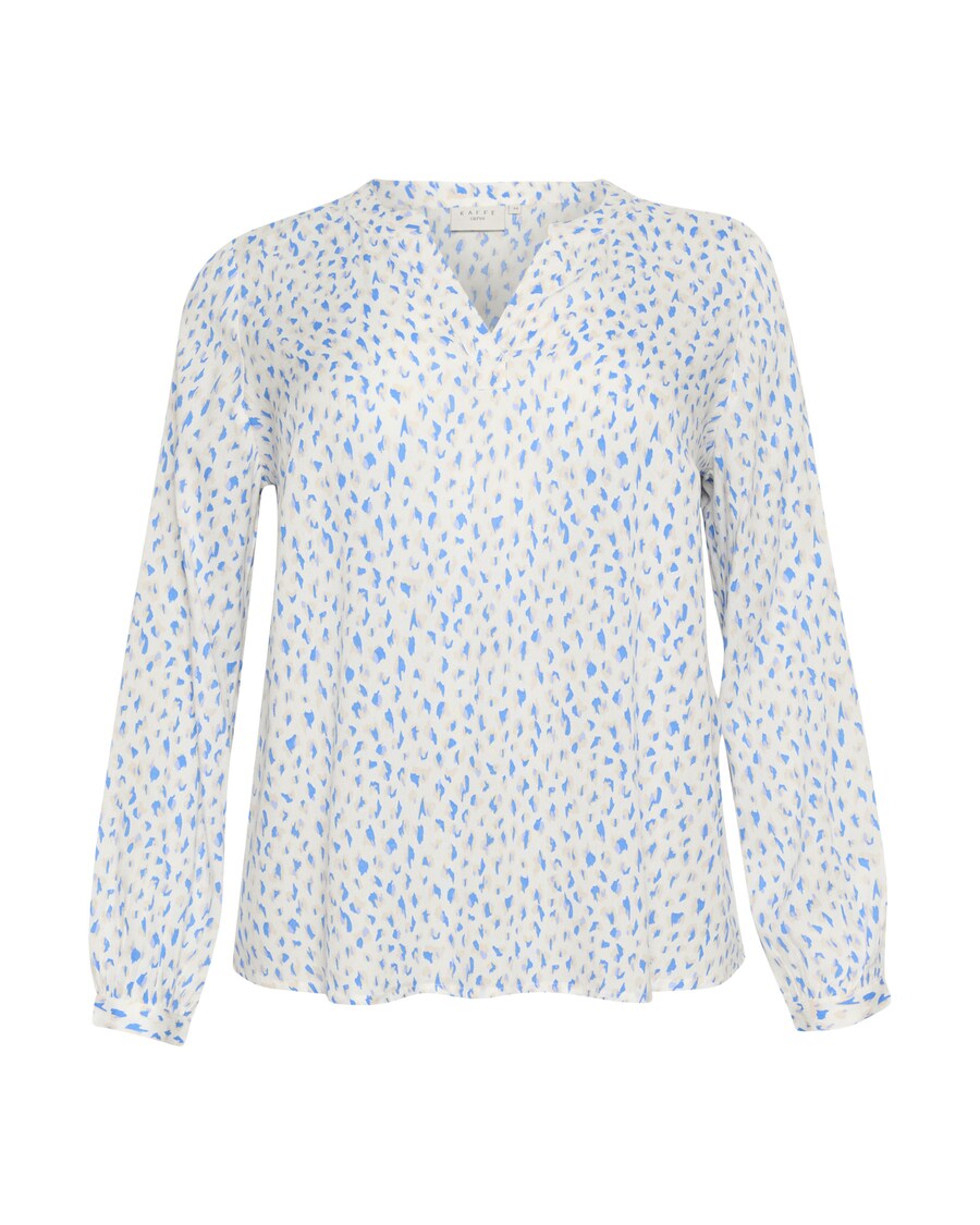 

Блузка KAFFE CURVE Jalu, цвет Sky blue/White