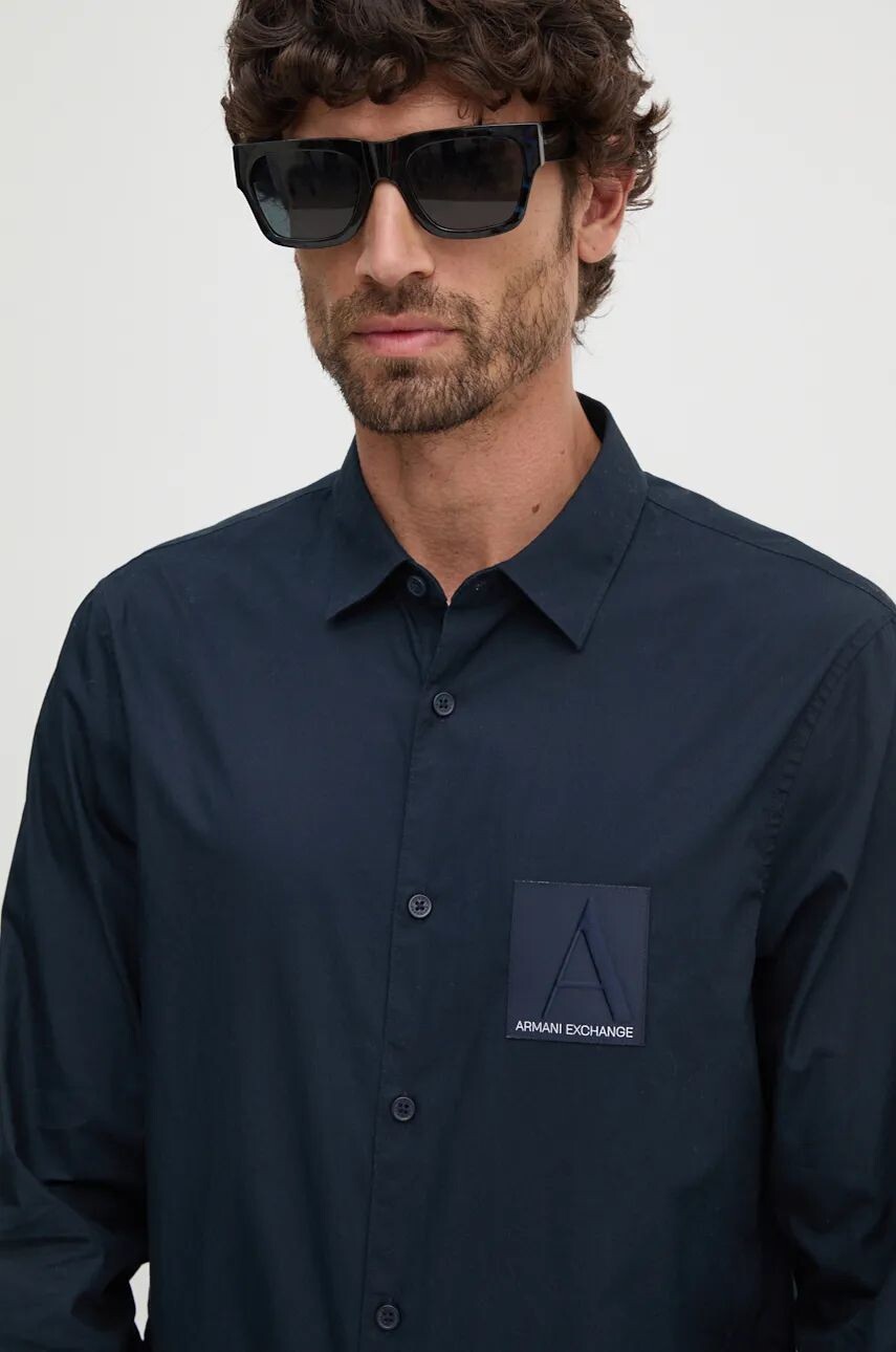 

Рубашка Armani Exchange из хлопка, темно-синий