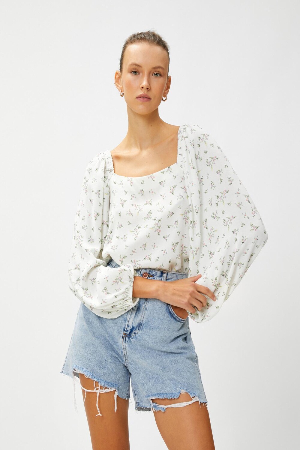 

Блузка – зеленая – стандартного кроя Koton, зеленый