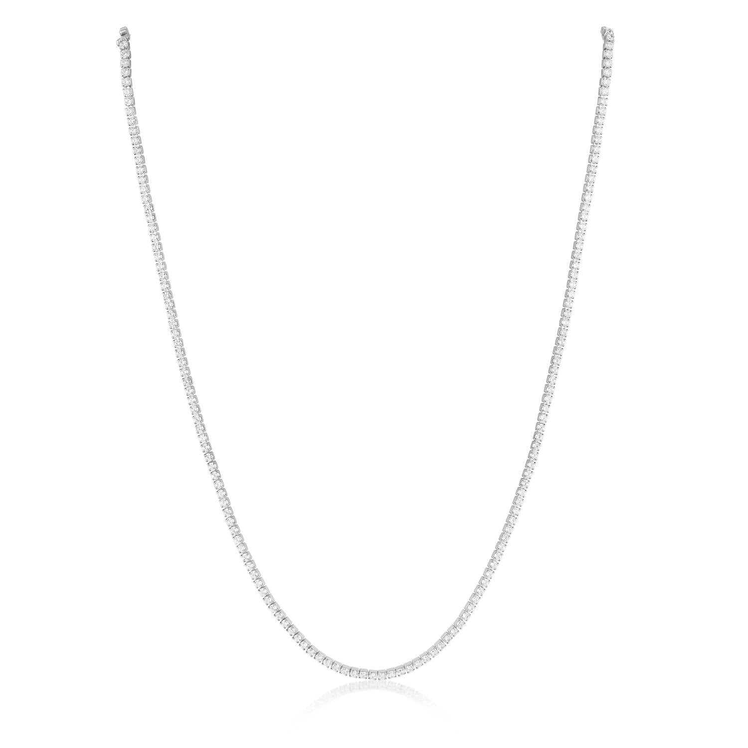 

Женское теннисное колье Annie Dainty, серебряное Sahira Jewelry Design, серебряный