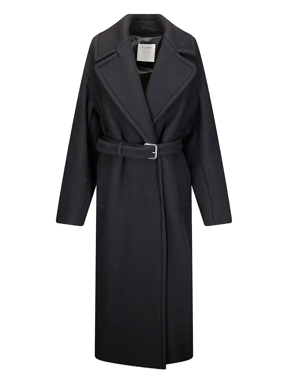 

Шерстяное пальто с поясом Sportmax, черный