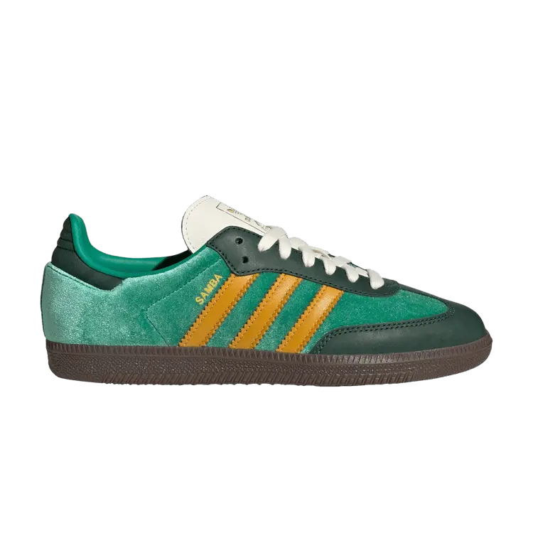 

Кроссовки adidas Wmns Samba OG Green Preloved Yellow Velvet, зеленый