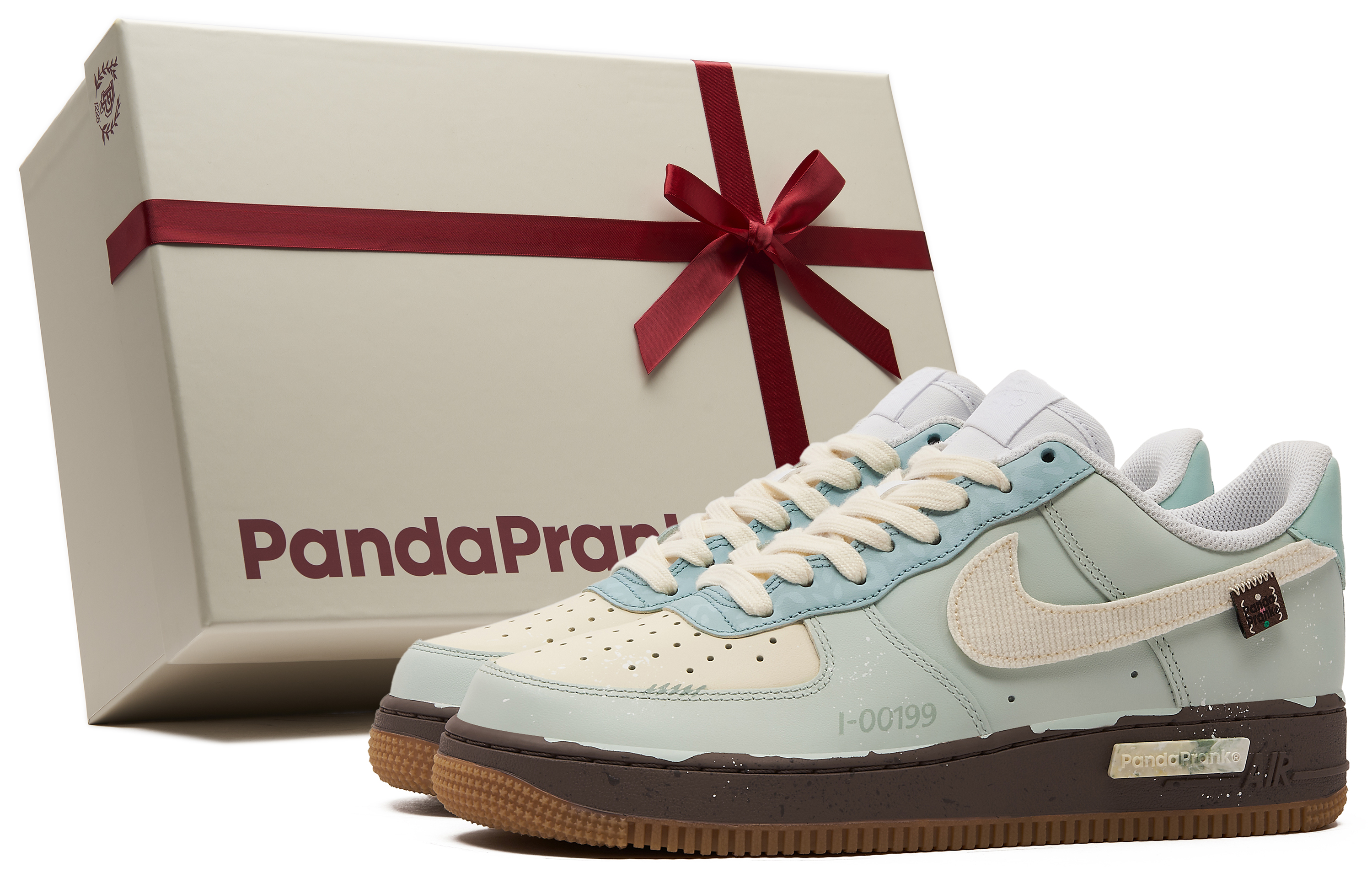 

Nike Кроссовки Air Force 1 с низким верхом, противоскользящие, износостойкие, мужские, для скейтбординга, сине-коричневые