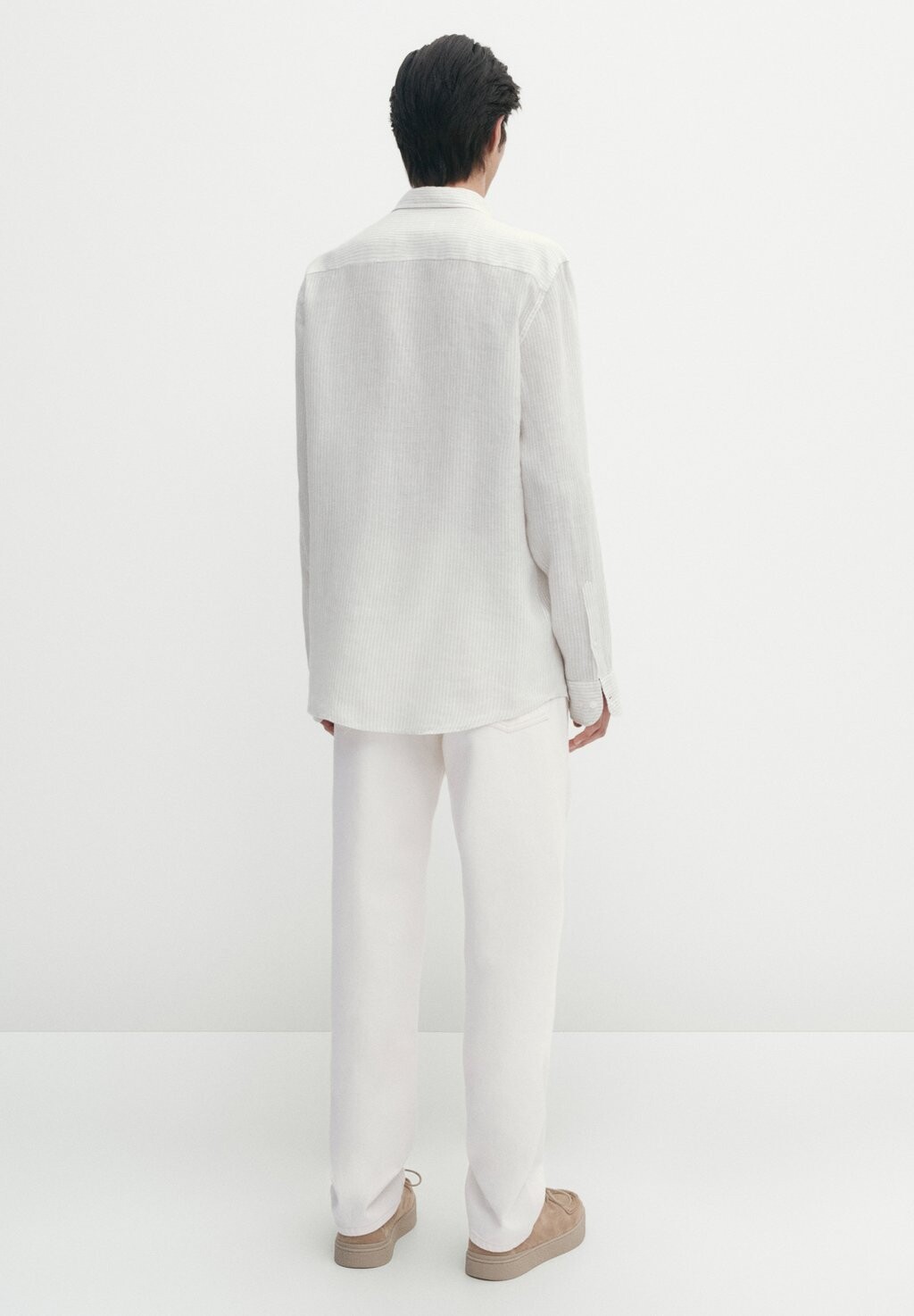 

Рубашка Striped Massimo Dutti, белая
