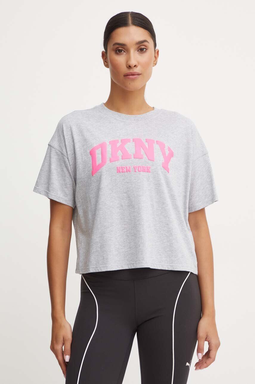 

Хлопковая футболка Dkny, серый