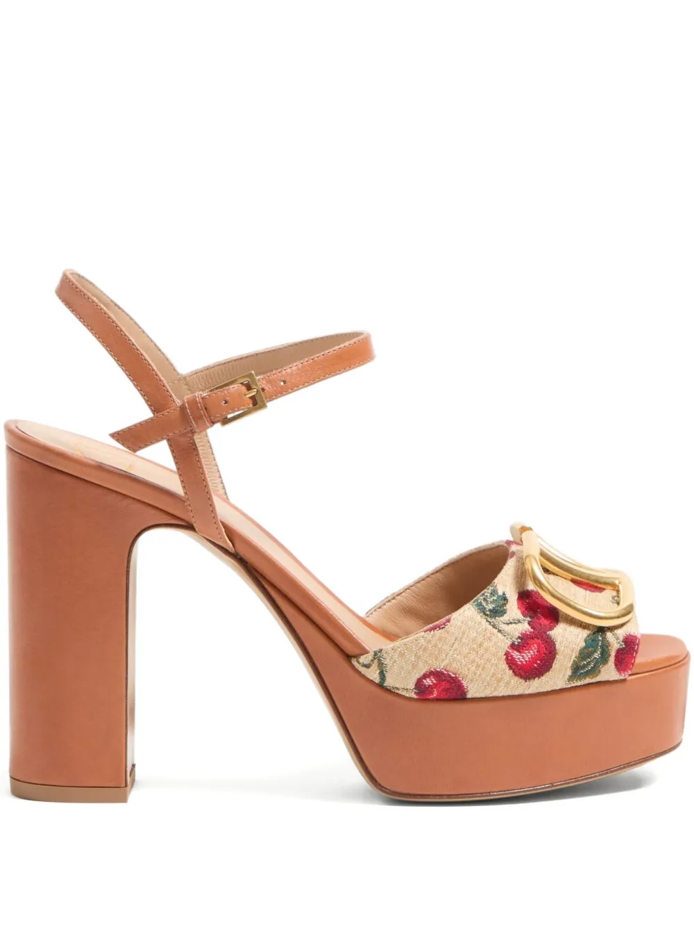 Босоножки Cherryfic 115 с логотипом VLogo Signature VALENTINO GARAVANI, нейтральный