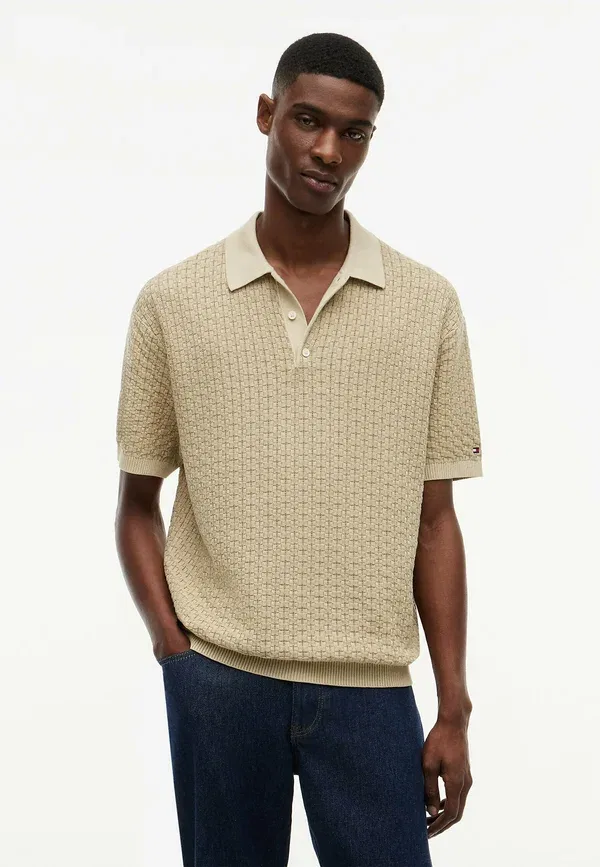 Футболка поло Tommy Hilfiger Gmd structure ss polo garment dyed, сандаловое дерево