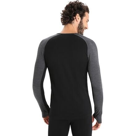 

260 ZoneKnit Crew с длинными рукавами мужские Icebreaker, цвет Jet Heather/Black/Metro Heather/CB