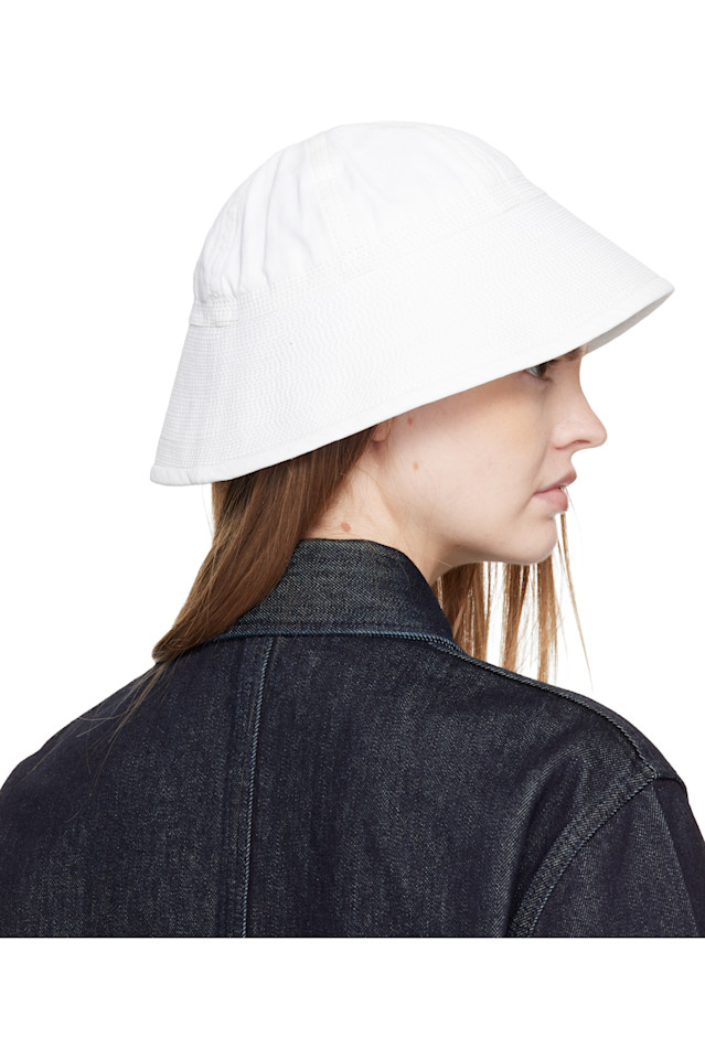 Jil Sander Панама из льна цвета слоновой кости — фото 3