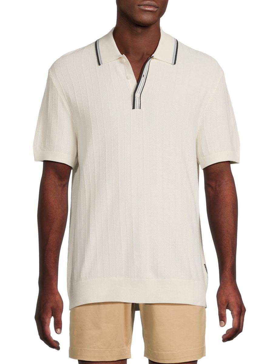 

Рубашка-поло в ёлочку Ben Sherman, цвет Canvas White