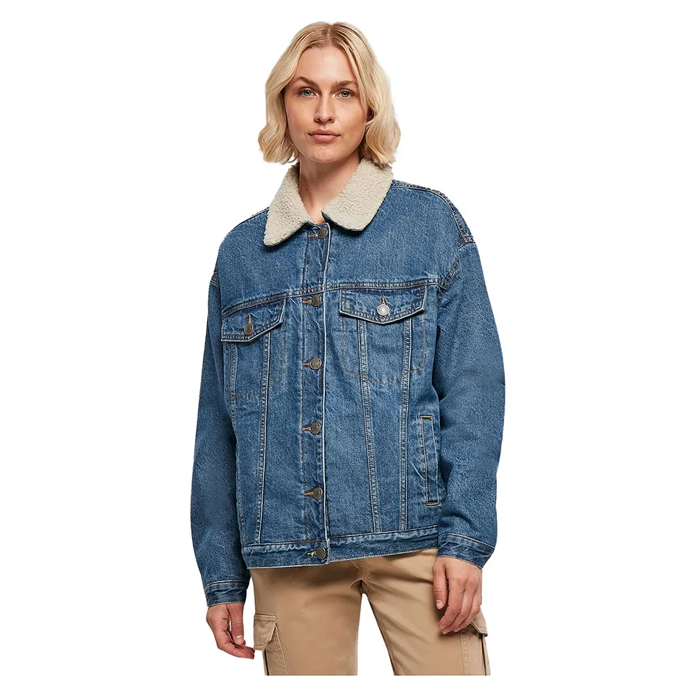 

Куртка Urban Classics Oversized Sherpa denim, синий
