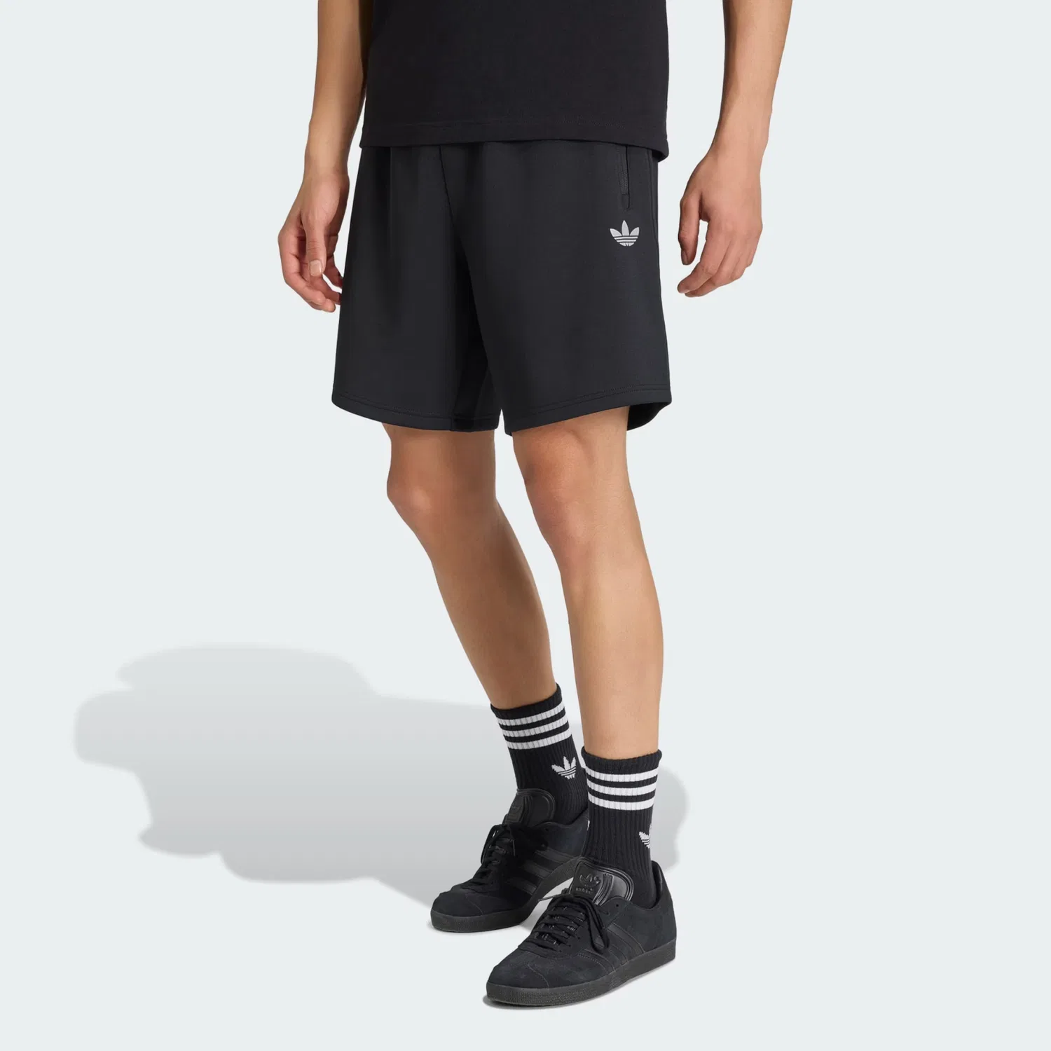 Шорты Adidas Originals Regular Pants Trefoil Essentials черного цвета — фото 2