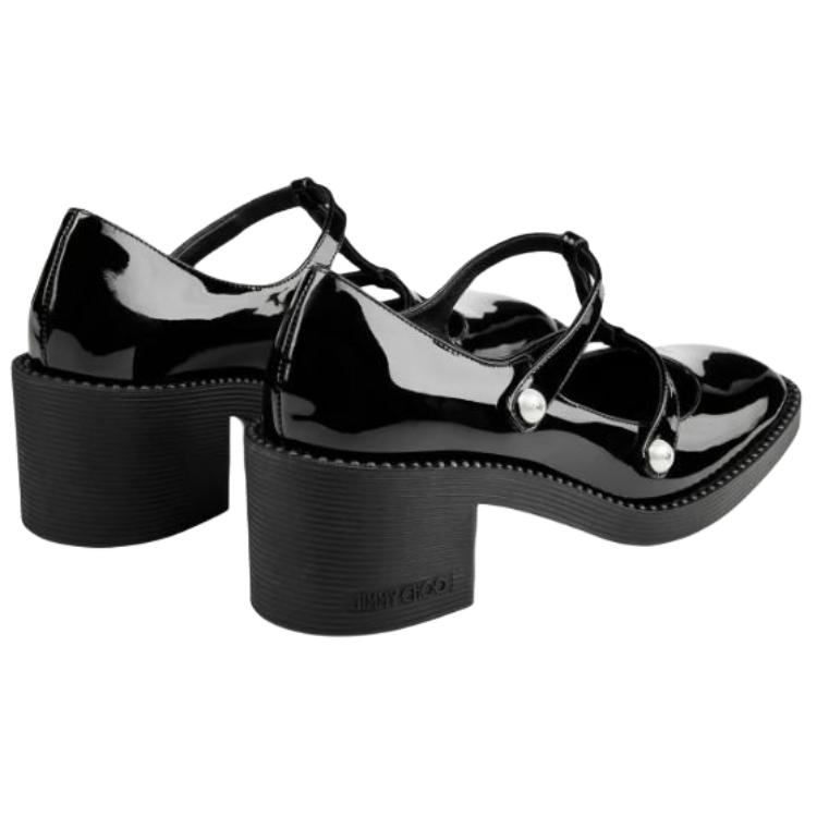 Jimmy Choo Туфли Мэри Джейн на массивном каблуке 6 см женские черные — фото 4