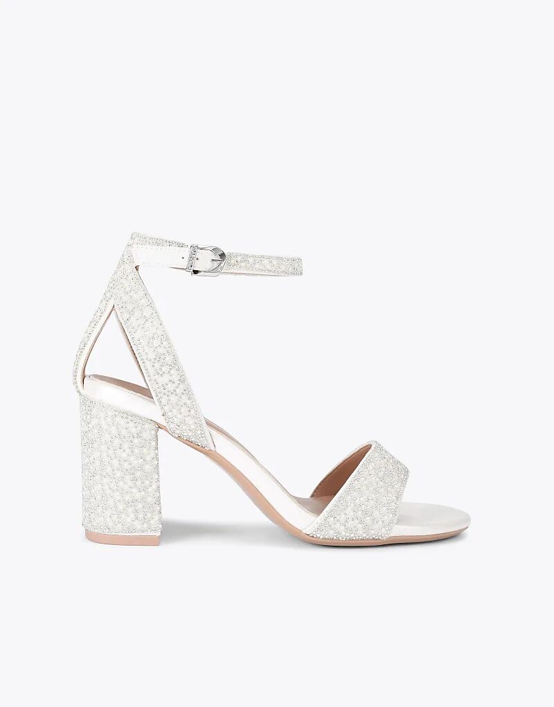 Босоножки Carvela Kianni на широком каблуке белого цвета