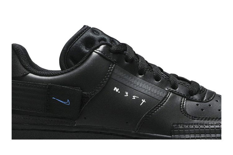 Кроссовки Nike Air Force 1 Type GS 'Black Photo Blue', черный — фото 3