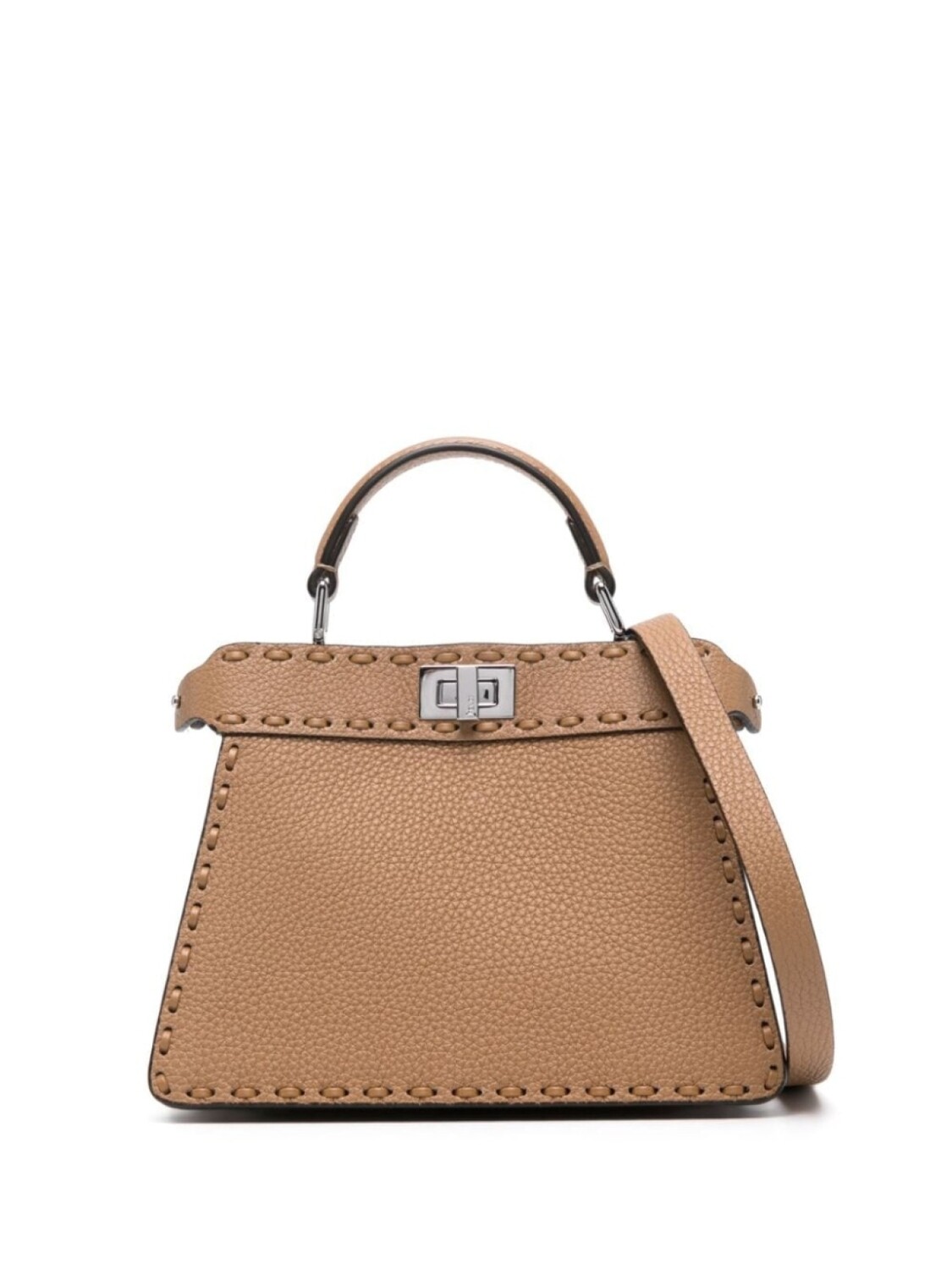 

Мини-сумка FENDI Petite Peekaboo ISeeU, коричневый