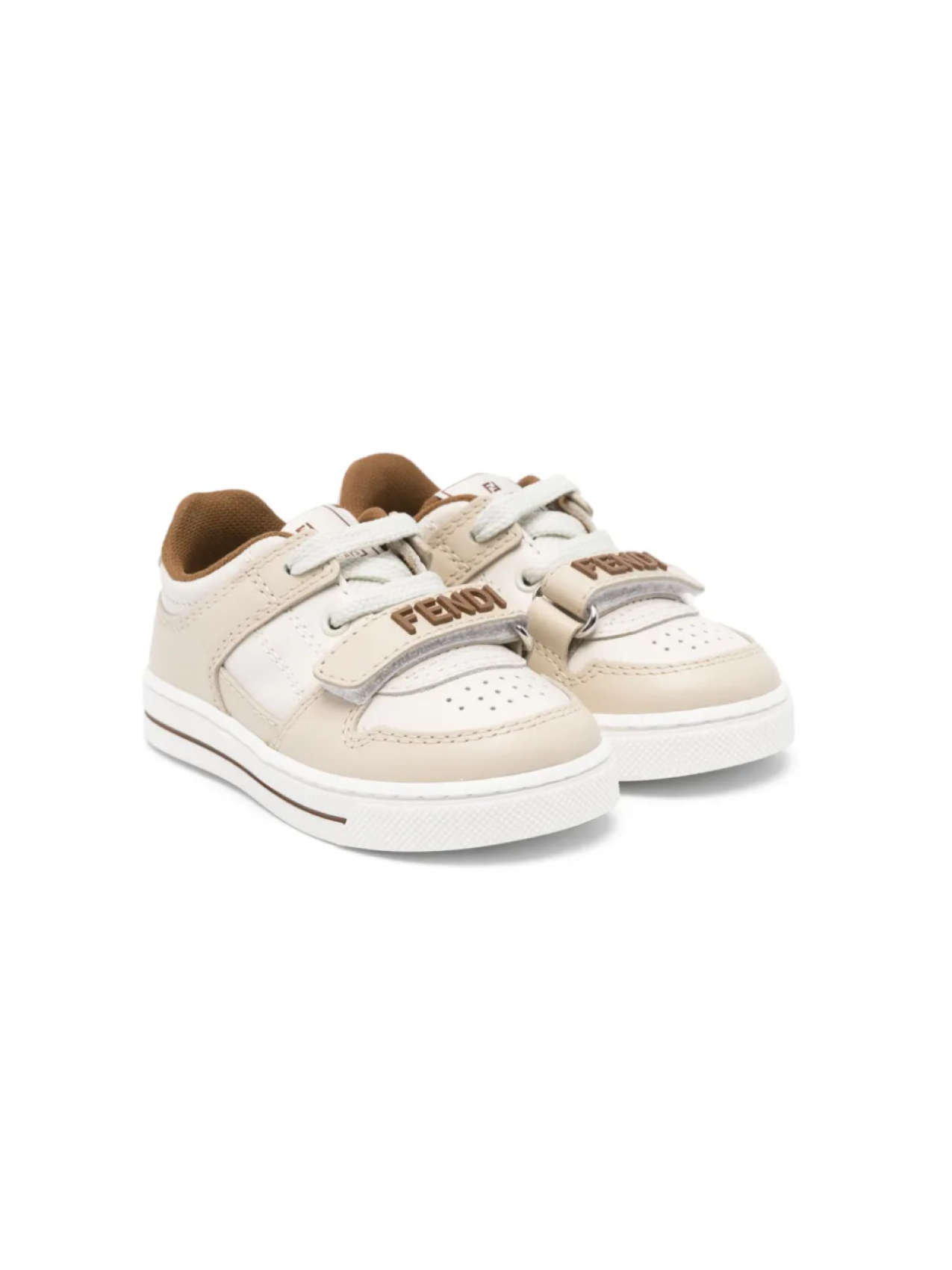 

Кроссовки в стиле колор-блок Fendi Kids, нейтральный