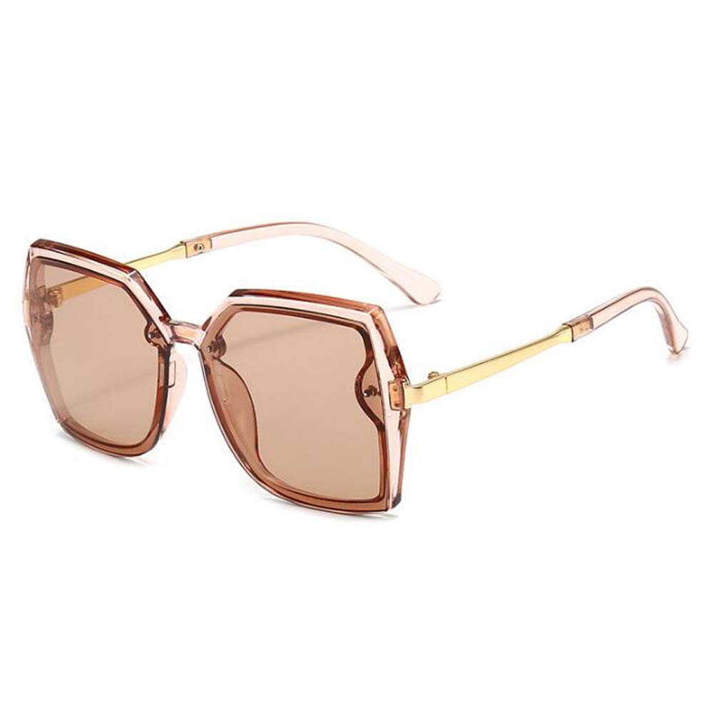 

Женские модные ретро-солнцезащитные очки в квадратной оправе большого размера, имитирующие металлические дужки (оправа цвета «чайные хлопья») Weloveushop, Tea Frame Tea Flakes