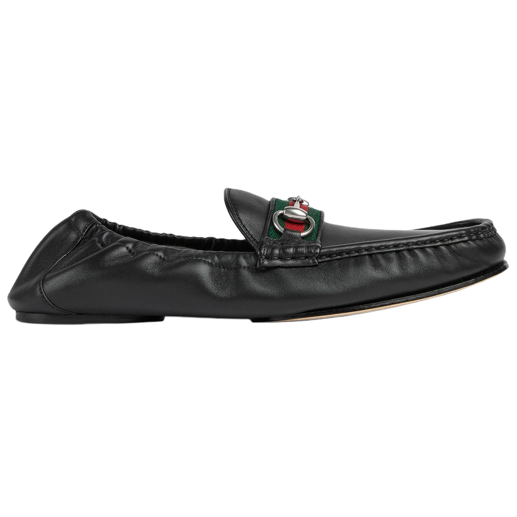 Horsebit 1953 повседневные кожаные туфли мужские GUCCI, черный — фото 3