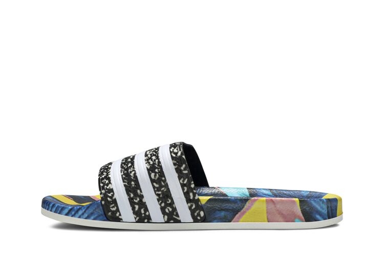 Кроссовки Adidas Wmns Adilette Slides 'Tropical Leaf Print', разноцветный — фото 3