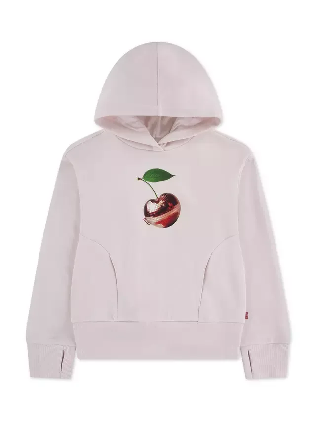 Детская толстовка Disco Cherry, кристально-розовая Levi's
