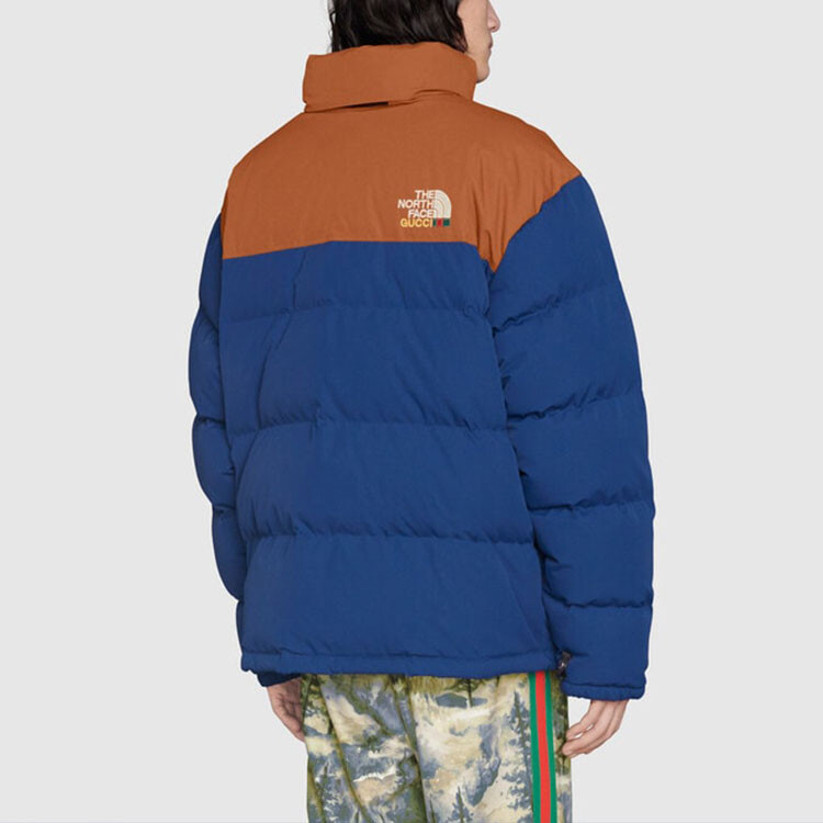 Мужская куртка Gucci X The North Face, синий/оранжевый — фото 4