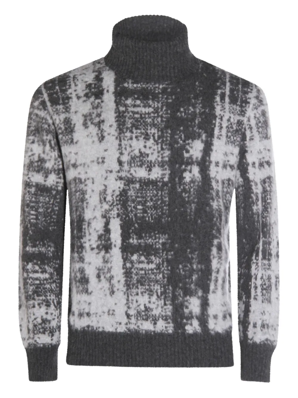 

Водолазка с абстрактным мотивом Piacenza Cashmere, серый