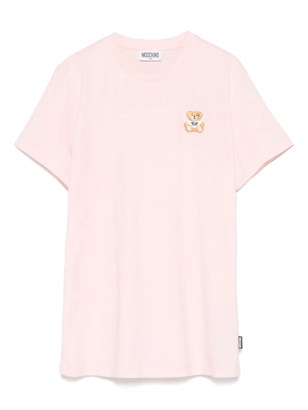 

Футболка с нашивкой Leo Teddy Moschino Kids, розовый