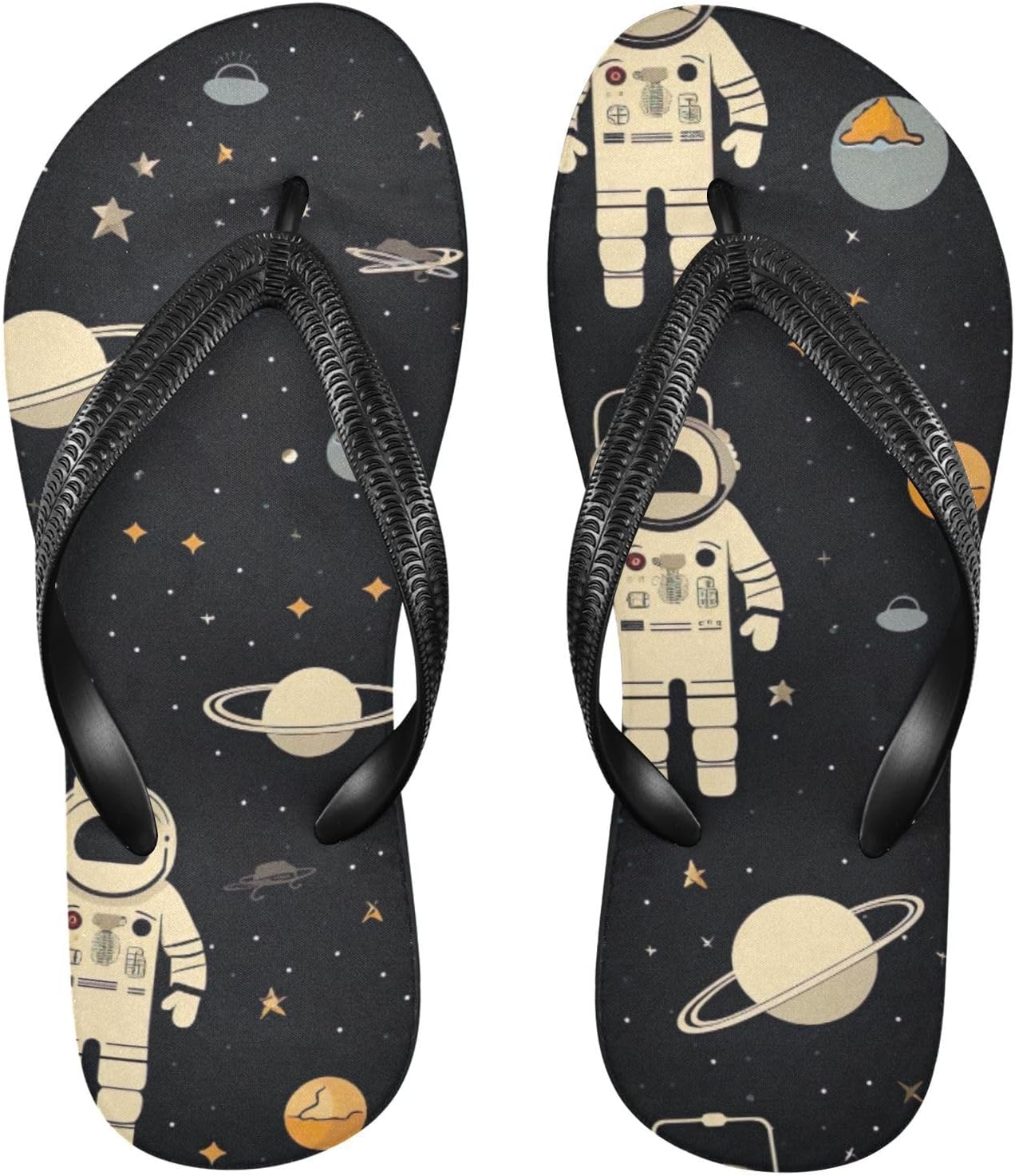 

Пляжные летние сандалии Space Planet Galaxy Astronaut для женщин и мужчин, шлепанцы для душа Kfbe