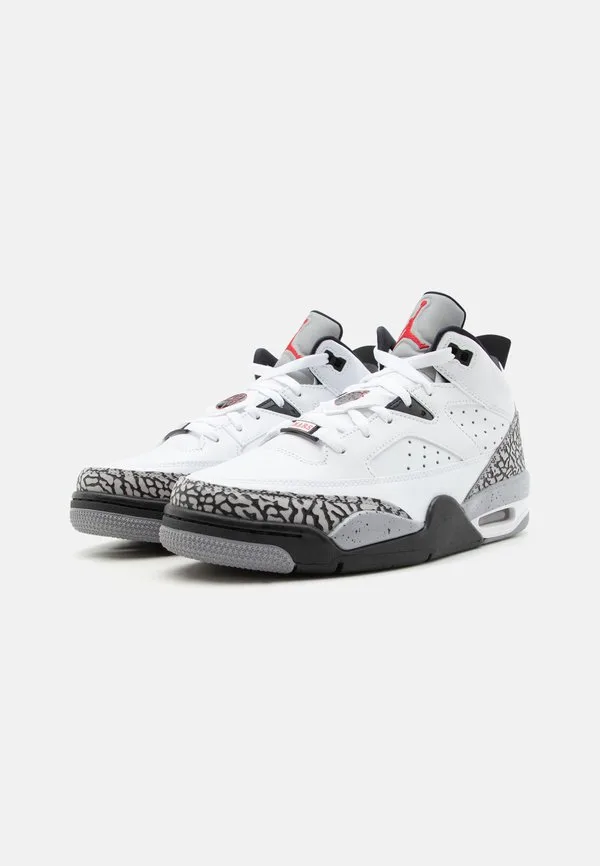 Высокие кроссовки son of mars Jordan, White/Gym Red/Black/Cement Grey — фото 2