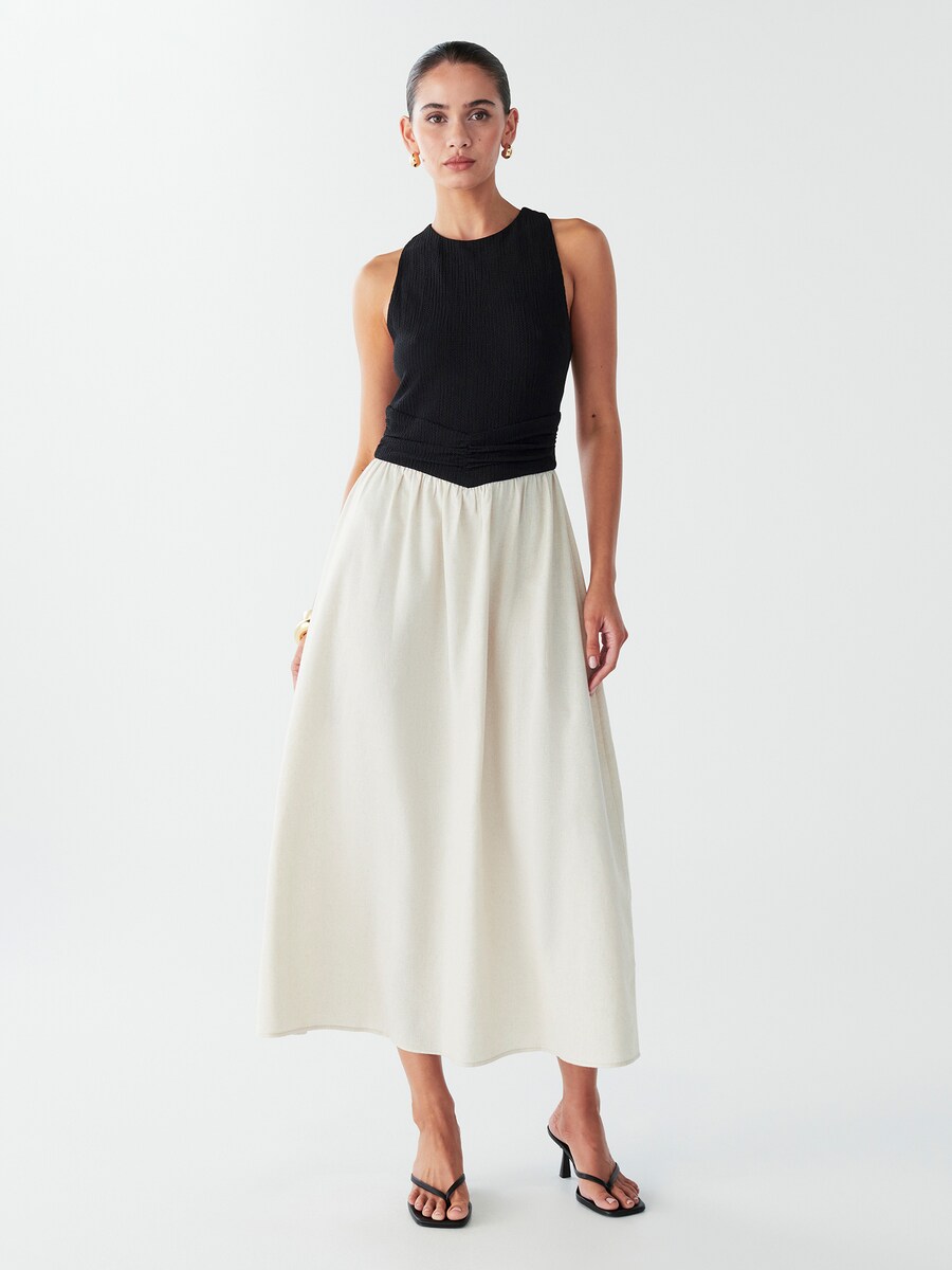 

Миди платье BWLDR Linda, Black/Pearl white