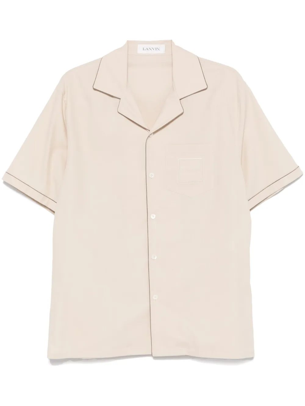 

Рубашка с нашивкой-логотипом Lanvin, нейтральный