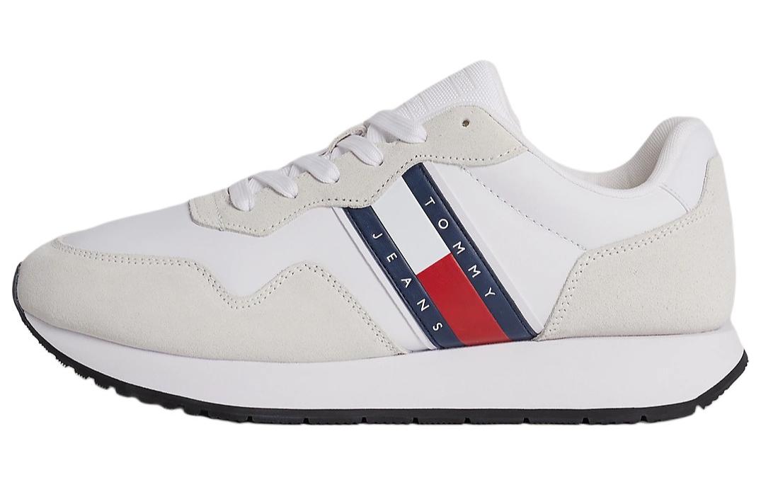 

Tommy Hilfiger Износостойкие низкие повседневные мужские кроссовки белого, серого и синего цвета
