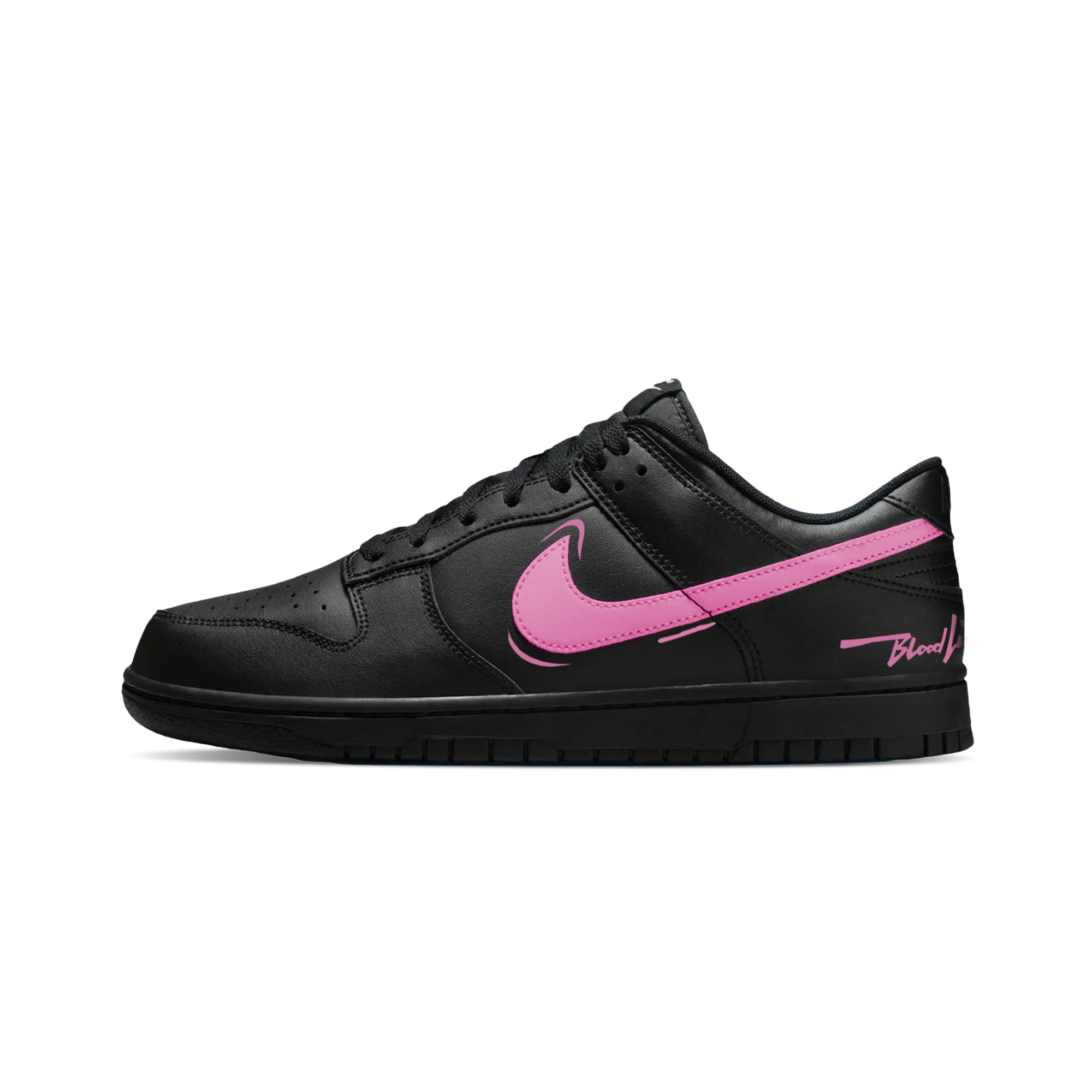 

Nike кроссовки для скейтбординга Dunk Abrasion Resistant Breathable Low top Unisex черные розовые