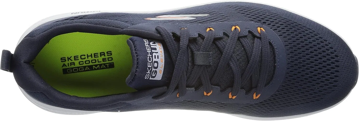 Мужские кроссовки Skechers 220324 Nvor, 2-Navy Blue Textile Navy Synthetic Orange Trim — фото 3