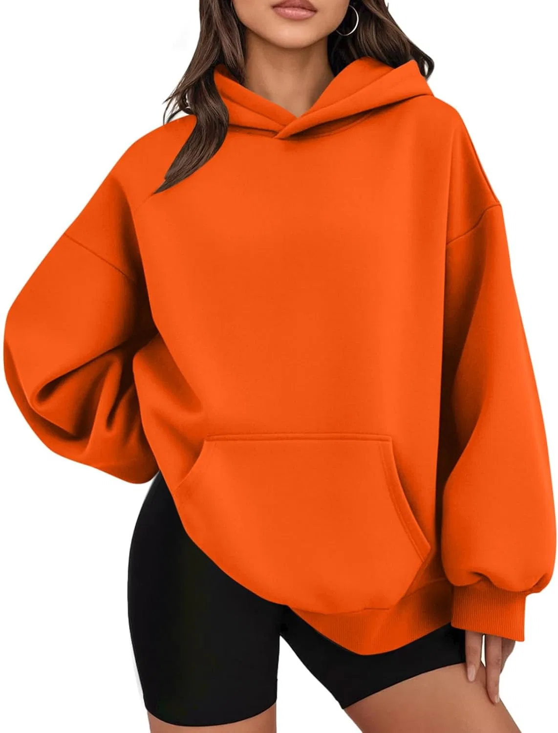 Худи оверсайз флисовое, A015-orange